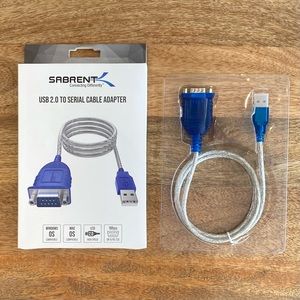 USB 2.0 to Serial Cable Adapter (9 pin RS-232), 2.5ft